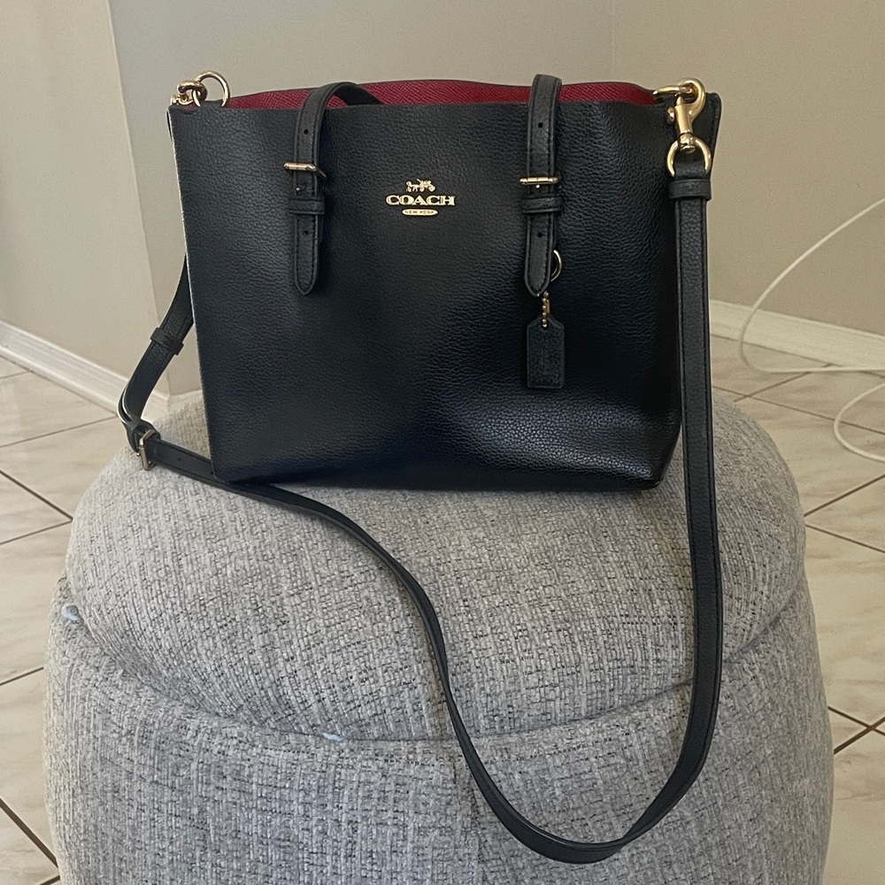 Coach Black and Red Crossbody Bag